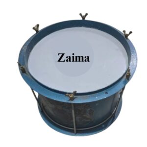 Zaima Tenor Drum / PT Drum / Marching Drum Heavy – Available in 14-Inch & 18-Inch Sizes, Wide Aluminium Shell with T-Type Rims and Screw Tensions, Blue Shell and Rims – Perfect for School Bands, Army Bands, and Marching Parades by Al Yumna Overseas Pvt. Ltd.