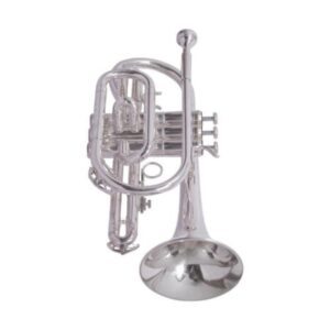Cornet Trumpet Silver-Plated – Imported WAXWING Brand | Elegant and Durable Musical Instrument with Bright, Clear Tone and Smooth Valve Action | Perfect for School Bands, Professionals, and Music Enthusiasts