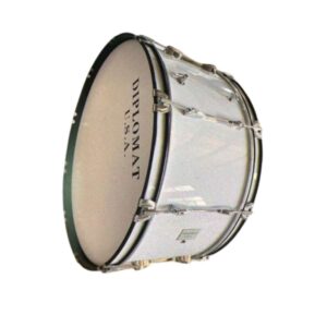 Imported Diplomat Wooden Bass Drum -Marching Drum- P.T Drum– Available in 22, 24, 26 & 28 Inches, White Shell Made from High-Quality Wood – Ideal for School Bands, Army Bands, and Marching Parades – Durable, Elegant, and Perfect for Professional Band Performances.
