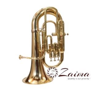 Euphonium Bb  4 Valve Brass Finish with Mouthpiece & Hard Case | Brand Zaima – Manufactured by Al Yumna Overseas Pvt. Ltd | Premium 4-Valve Brass Euphonium for School Band, Orchestra & Professionals | Rich Tone, Elegant Design & Durable Build