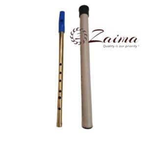 Flute Brass Finish with Bag | Brand Zaima – Manufactured by Al Yumna Overseas Pvt. Ltd | Ideal for School Band | Professional Brass Construction, Clear Resonant Sound, Durable, Elegant Design, Portable, Lightweight & Ready-to-Play