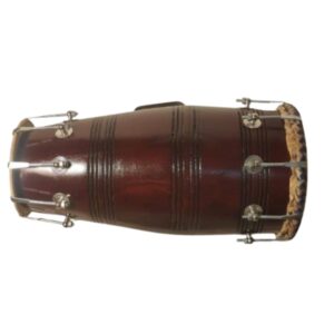 Naal Dholki 20 to 21 Inches | Traditional Indian Folk Drum in Wood with Leather Head | Nut & Bolt Fitting for Perfect Tuning | Rich Brown Finish | Ideal for Cultural Performances & Folk Music | Brand Zaima by Al Yumna Overseas Pvt. Ltd.