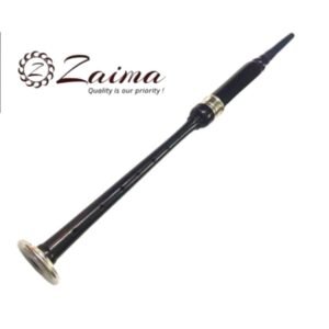 Practice chanter black finish, complete with reed and accessories, crafted for beginners and professionals to master precision fingering and skillful melodies, delivering authentic bagpipe sound and response, premium durable craftsmanship, trusted Zaima brand quality, manufactured by Al Yumna Overseas Pvt Ltd