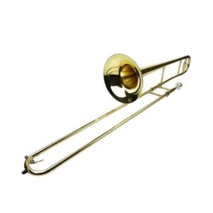Slide Trombone Brass Finish with Mouthpiece & Hard Case | Brand Zaima – Manufactured by Al Yumna Overseas Pvt. Ltd | Ideal for School Band & Army Band | Professional Brass Construction, Smooth Slide Action, Rich Tone, Durable & Ready-to-Play