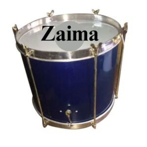Zaima Tenor Drum / Marching Drum Heavy – Available in 14-Inch & 18-Inch Sizes, Wide Aluminium Shell, Flat Rims with Screw Tensions, Blue Shell and Stainless-Steel Rims – Ideal for School Bands, Army Bands, and Marching Parades by Al Yumna Overseas Pvt. Ltd.