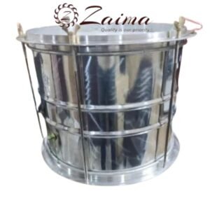 Zaima Tenor Drum / PT Drum / Marching Drum Heavy – Available in 14-Inch & 18-Inch Sizes, Wide Aluminium Shell with T-Type Rims and Screw Tensions, Silver-Finish Shell and Rims – Perfect for School Bands, Army Bands, and Marching Parades by Al Yumna Overseas Pvt. Ltd.