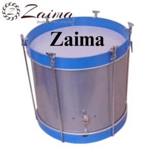 Zaima Tenor Drum / PT Drum / Marching Drum Heavy – Available in 14-Inch & 18-Inch Sizes, Wide Aluminium Shell, Flat Rims with Screw Tensions, Silver Grey Shell and Blue Rims – Perfect for School Bands, Army Bands, and Marching Parades by Al Yumna Overseas Pvt. Ltd.