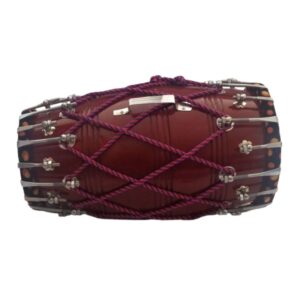 Wood Handmade Dholak | Traditional Indian Drum with Leather Heads | Rope & Nut-Bolt Tuning for Perfect Sound | Rich Brown Finish | Ideal for Bhajan, Folk & Classical Music Performances | Brand Zaima by Al Yumna Overseas Pvt. Ltd.