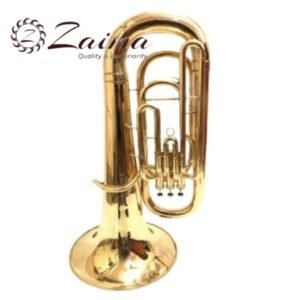 Tuba Bb Brass Finish with Mouthpiece & Hard Case | Brand Zaima – Manufactured by Al Yumna Overseas Pvt. Ltd | Ideal for School Band & Army Band | Professional Brass Construction, Deep Resonant Sound, Durable, Elegant Design & Ready-to-Play