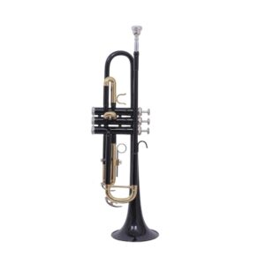 WAXWING Trumpet Black Bb – Premium Imported Brass Instrument with Excellent Sound Quality, Durable Finish, Smooth Valves, Ideal for Students, Professionals, School Bands, and Stage Performances – Includes Hard Case.