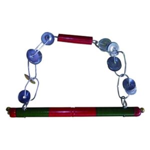 Zaima Lezim in Wood & Steel, Multi-Color – Premium Dance Musical Equipment for School Bands, Cultural Events, Independence Day, Republic Day, and Ganesh Visarjan Celebrations – Crafted with Quality and Tradition by Al Yumna Overseas Pvt. Ltd.