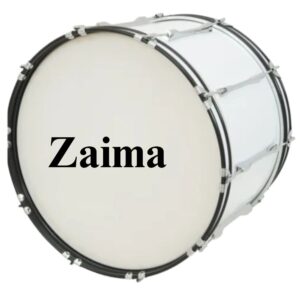 Zaima Heavy Marching Bass Drum-Marching Drum- P.T Drum in White Color – Available in 22, 24, 26, and 28 Inches, Featuring Wide Wooden Shell, Round Shape, and Screw Tensions – Ideal for School Bands, Army Bands, and Marching Parades – Manufactured by Al Yumna Overseas Pvt. Ltd.