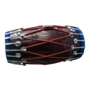 Manufactured by al yumna overseas pvt. ltd headline 40 words Wood Handmade Dholak | Traditional Indian Folk Drum with Natural Leather Heads | Dual Tuning System – Rope & Nut-Bolt Fitting | Rich Brown Finish | Perfect for Bhajan, Kirtan & Folk Music Performances | Brand Zaima by Al Yumna Overseas Pvt. Ltd.