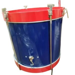 Zaima Tenor Drum / Marching Drum Heavy – Available in 14-Inch & 18-Inch Sizes, Wide Aluminium Shell, Flat Rims with Screw Tensions, Blue Shell and Red Rims – Perfect for School Bands, Army Bands, and Marching Parades by Al Yumna Overseas Pvt. Ltd.