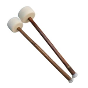Bass Drum Beater / Mallet with Wood Handle and Foam Head, Ideal for Percussion Instruments, Strong Grip and Deep Sound, One Pair, Brand Zaima, Manufactured by Al Yumna Overseas Pvt. Ltd., Perfect for School, Band, and Stage Performances