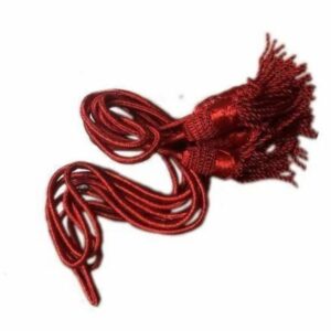 Premium Nylon Bugle Cord in Royal Red Color – 1 Piece with Strong Red Rope Binding, Approx 1.5 Meters Length, Ideal for School Bands, Army Marching Bands & Ceremonial Use – Brand Zaima, Manufactured by Al Yumna Overseas Pvt. Ltd.
