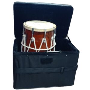 Premium Dholak Hard Case/Cover Box in Resin-Coated Synthetic Fabric – Strong, Durable, and Weather-Resistant Protection – Ideal for Travel, Performances, and Safe Storage – High-Quality Craftsmanship by Zaima, Manufactured by Al Yumna Overseas Pvt. Ltd.