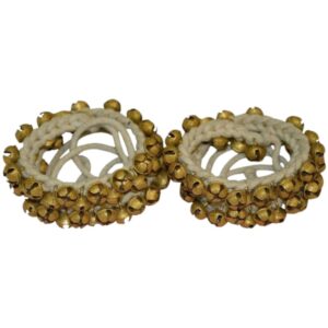 Ghungroo/Anklet Bells/Dance Bells/Musical Anklets in Brass Metal | Handcrafted and Tied on Strong White Cotton String | (50+50) Bells, 1 Pair | Ideal for Classical Dance, Practice & Performances | Premium Quality by Zaima, Al Yumna Overseas Pvt. Ltd.
