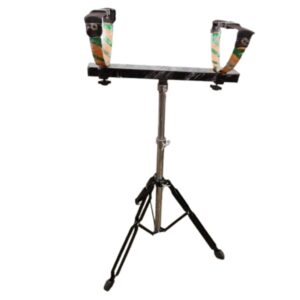 Premium Bhangra Dhol Stand in Heavy-Duty Iron Metal – Foldable, Adjustable, and Steel Nickel Plated/ Black Color for Superior Strength, Shine, and Rust Resistance; Perfect for Stage, School Bands, and Performances – Brand Zaima by Al Yumna Overseas Pvt. Ltd.