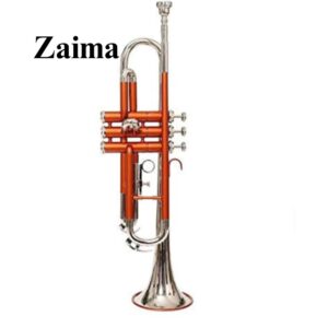 Premium Brass Bb Trumpet with Copper Lacquered Body and Nickel-Plated Finish, Includes Mouthpiece and Hard Case, Quantity 1 – High-Quality Musical Instrument by Brand Zaima, Manufactured by Al Yumna Overseas Pvt. Ltd.